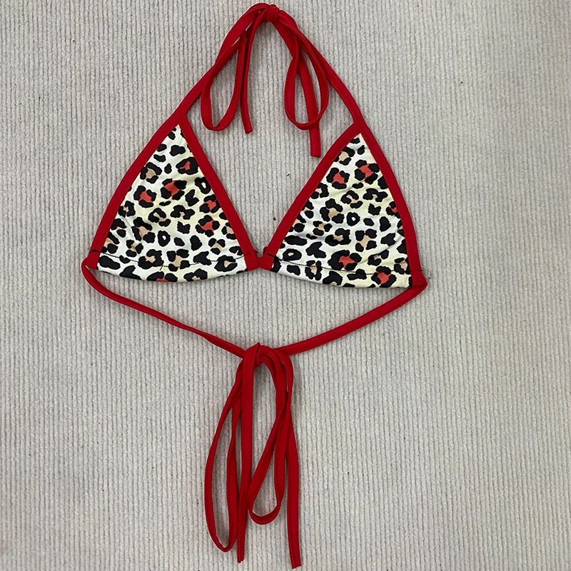 2000s Personality Women Seaside Holiday Fold Overskirt Split Summer Swimsuits European American Spice Girls Sexy Leopard Bikini