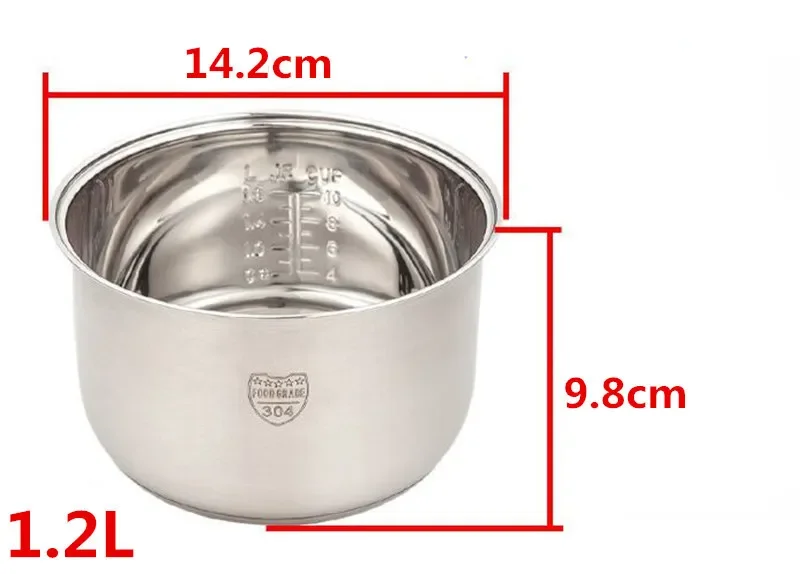 Non stick Cooking Pot 304 stainless steel rice cooker inner container  Replacement Accessories food Rice Cooker POT cookware - AliExpress 15