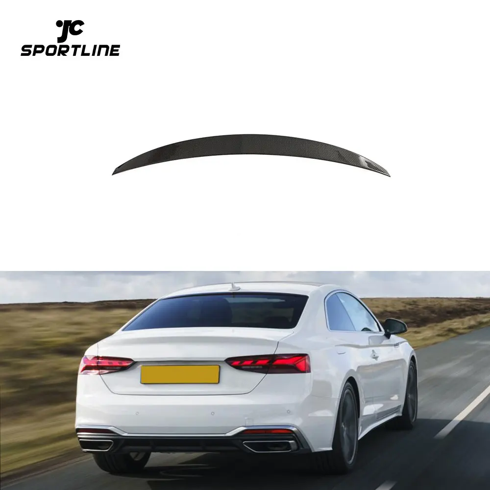 RS5 Carbon Fiber Car Wing Trunk Spoiler For Audi A5 S5 RS5 COUPE 2017-2023