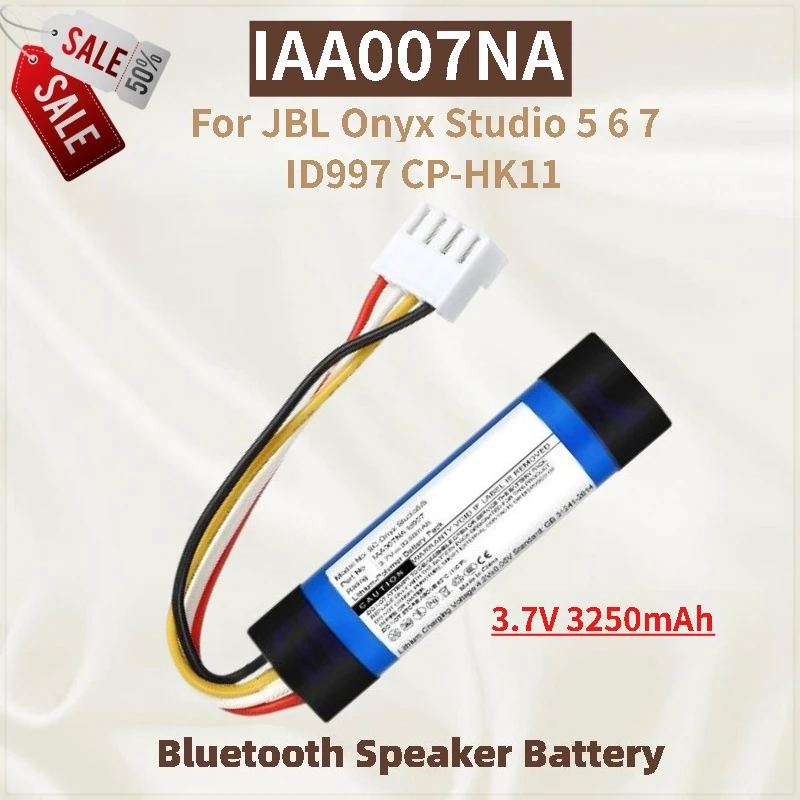 

High Quality IAA007NA Bluetooth Speaker Battery 3.7V 3250mAh For JBL Onyx Studio 5 6 7 ID997 CP-HK11 Speaker Brand New