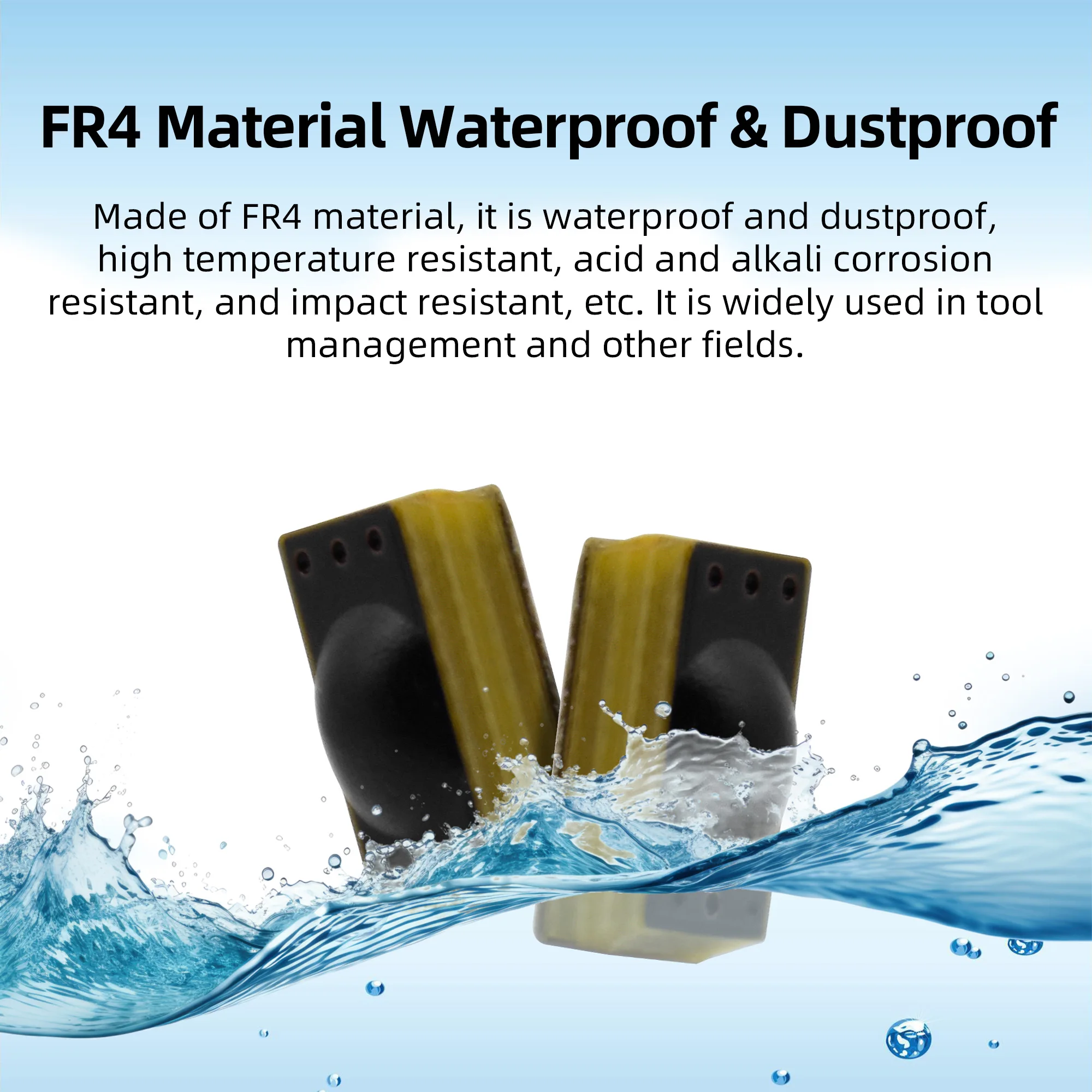 100pcs FR4 Metal Resistant Electronic Label Heat-resistant EPC Class1 Gen2, ISO18000-6C 902-928MHz 865-868MHz NXP Ucode 8 chip