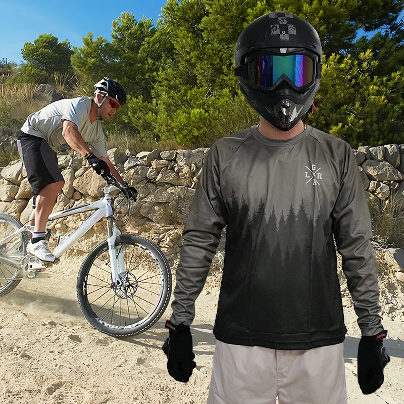 

Real photo of loose rider jersey MTB Enduro Mountain bike downhill jersey DH motocross short-sleeved sweatshirt