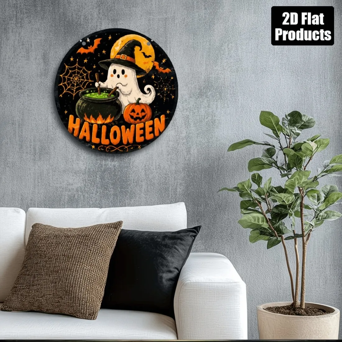 CIFBUY 1pc Vintage Gothic Metal Wall Art,2D Flat Laser Cut Silhouette,Aluminum Hanging Decor,Powder-Coated Rustproof Waterproof