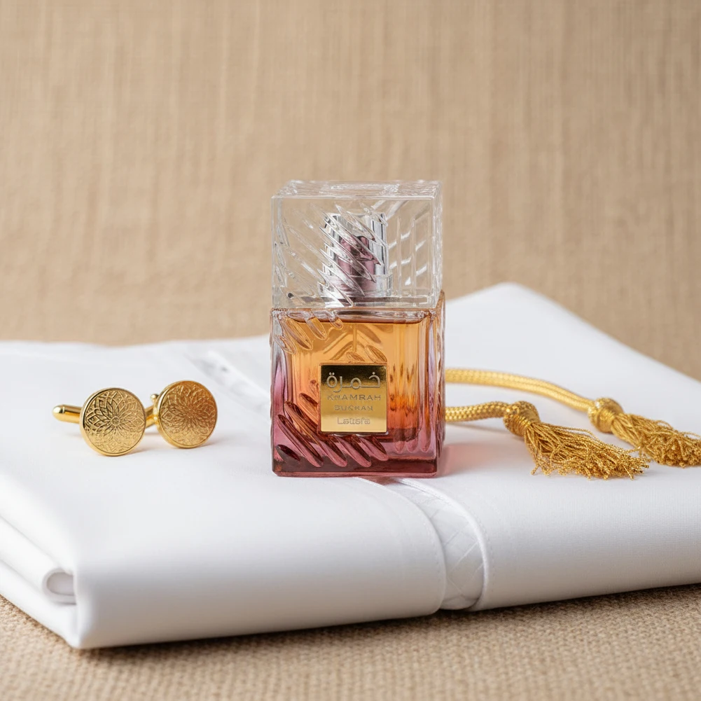 عطر خرمرا الأصلي 100 مل للجنسين عطر حار مع نوتس وودي نوتس رائحة مكثفة متينة للنساء والرجال صنع في دبي 2026 #1