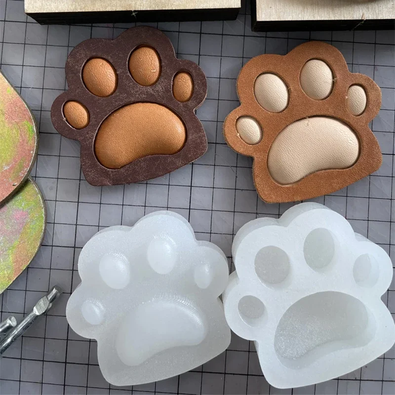 Dog Paw Shaped DIY Leather Template Leather Cutting Die Ornaments Handmade Mould Punching Stencil Leather Craft Making Mould