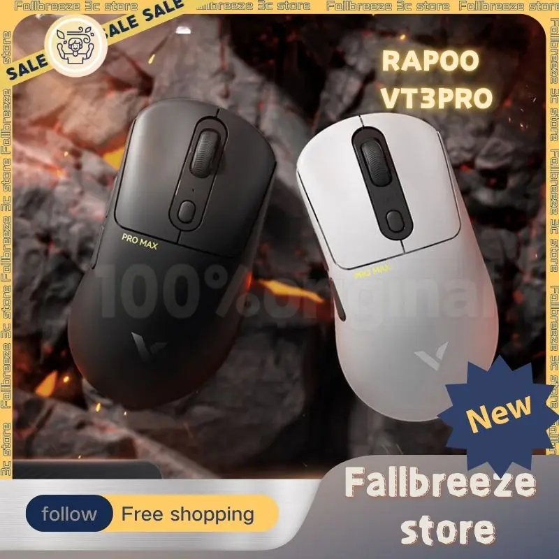 Rapoo Vt3pro Gaming Mouse Vt3pro Max Wireless Mouse 59g Lightweight Paw3950 8k 8000hz Game Mouse Fps For Computer Accessory