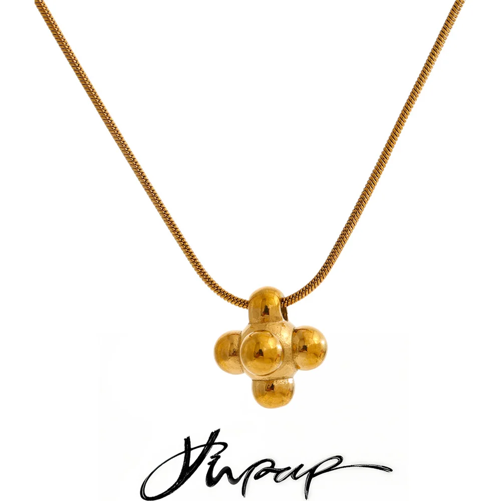 Yhpup 2026 Edelstahl Chunky Kreuz-Halskette Anhänger Neuheiten Markante Klassische Halskette Schmuck Accessoires