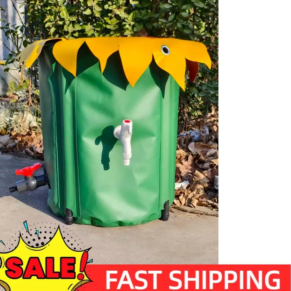 

52-галлонный резервуар для хранения воды, складной коллектор для воды из ПВХ с тремя кранами, садовый уловитель воды