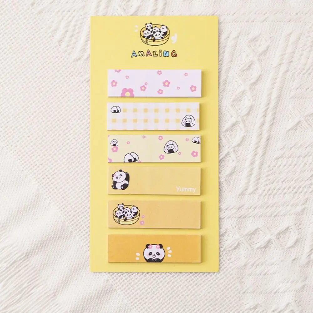 Cartoon Panda Sticky Note indice di livello di aspetto elevato etichetta di categoria nota adesiva Cute Girl Heart Times Creative Sticky Note