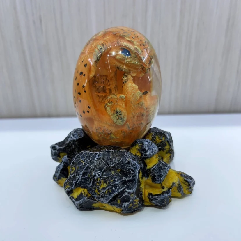 Lava Dragon Egg Resin Statue Ornament Room decoration Dinosaur Eggs Collection Kid Gift Sculpture Crystal Gemstone Souvenir Home