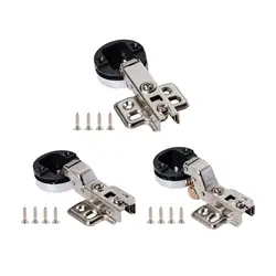 Glass Door Hinges DIY Hinges Steel Fixed Hinge Practical 35mm Cup Screws 35mm Hole Concealed Hinge 35mm Hole Soft Close Hinge