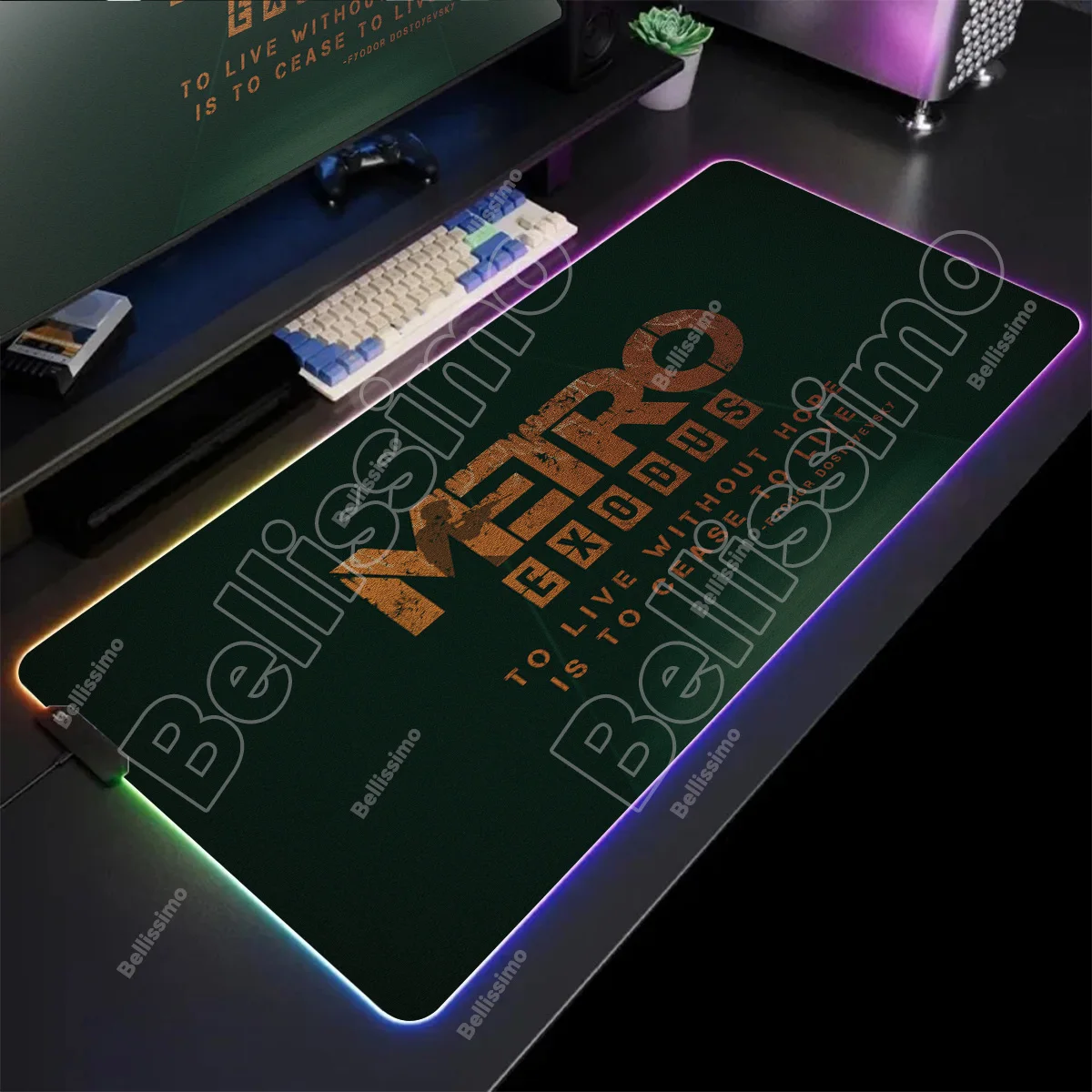 

RGB Gaming Mouse Pad Metro 2033 Mousepad Keyboard Table Carpet Rubber Large Mouse Mat Deskmat LED Backlit Pc Gamer Accessories