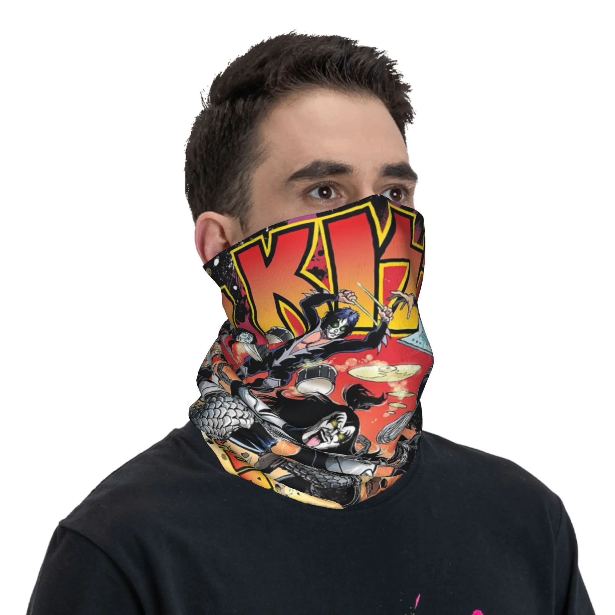 مخصص K-قبلات للأبد خاص باندانا الرقبة أدفأ الرجال النساء الشتاء المشي لمسافات طويلة التزلج وشاح الجراب واقي الوجه