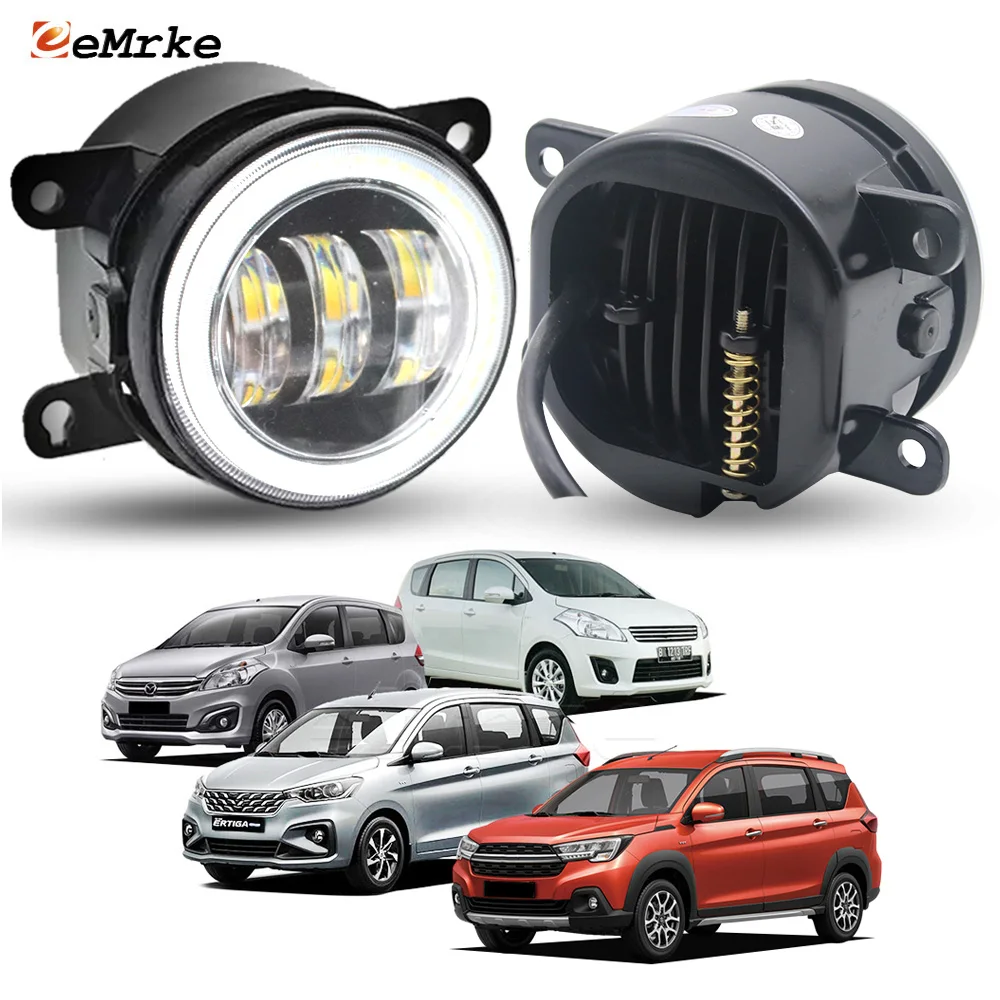 

Модернизированные светодиодные противотуманные фары (DRL) для Suzuki Proton Ertiga / Mazda VX-1 / Toyota Rumion XL7 PTF с кольцом «ангельские глазки» на передний бампер