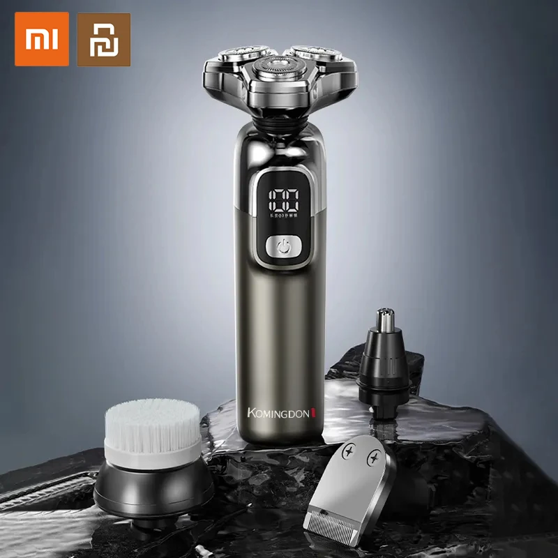 XIAOMI komingdon Electric Shaver Portable Flex Razor 3 Head Shaving Waterproof Washable Beard Trimmer Trimer Cutter KDM-381