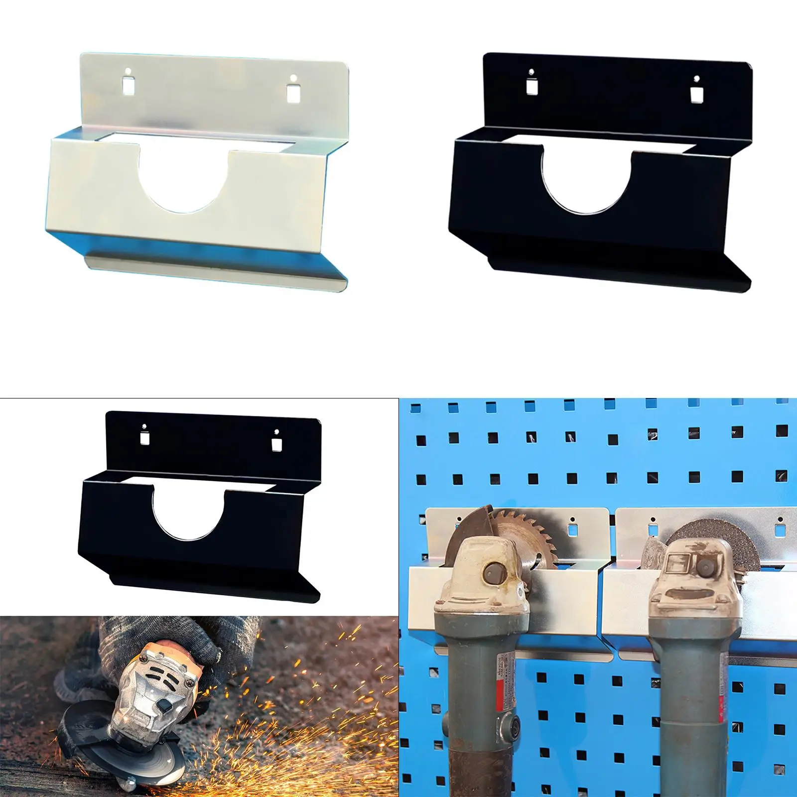 

Держатель угловой шлифовальной машины. Практичные аксессуары для экономии места. Многоцелевая металлическая мощность.