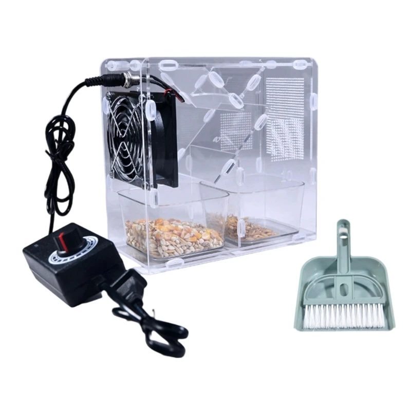 

JU64 Bird Seed Processor Acrylic Shell Splitters Adjustable Speed Fan Detachable Washable for Quick and Efficient Shelling