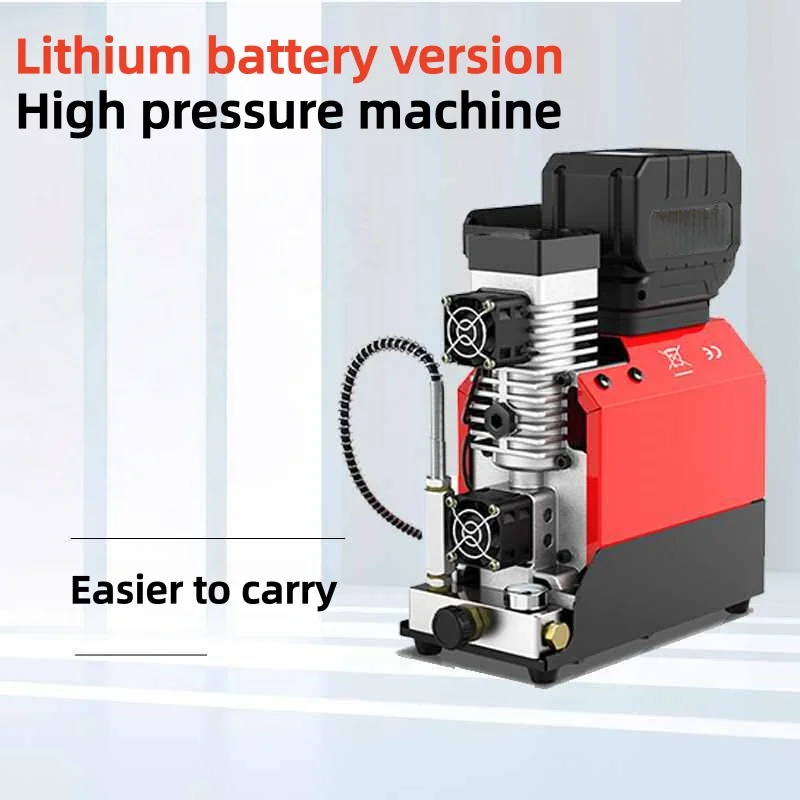 

GX-E-L2 4500psi 18V Portable Lithium Battery for Hunting for Diving Oil Free High Pressure Air Compressor 11L/MIN Air-cooled
