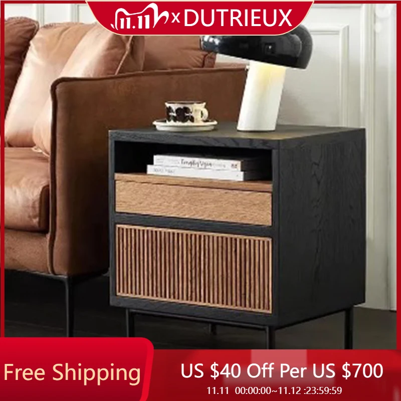 

Wooden Luxury Bedside Table Modern Nordic Designer Bauhaus Storage Drawers Nightstand Unique Cool Criado Mudo Home Furniture