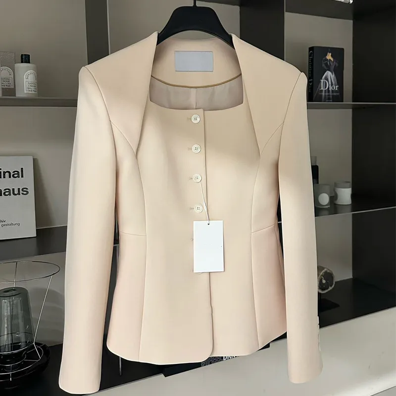 Single breasted suit top Long Sleeve Loose Fit Jacket Fashion Spring Autumn 2023