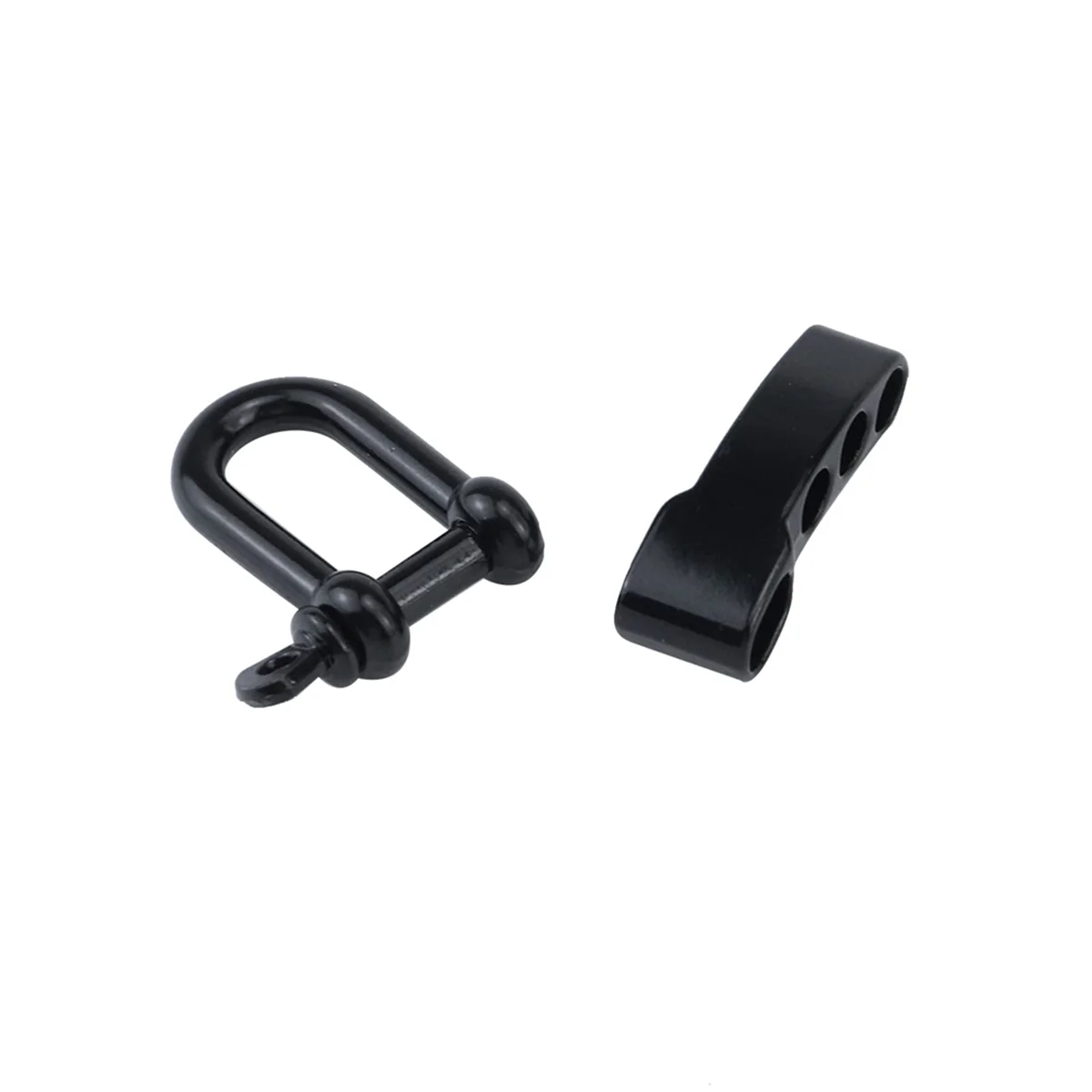 L71A10 Adet Paracord Bilezik Köstek Toka, Yay Çapa Köstek Toka D Köstek Klip Ayarlanabilir hayatta kalma bileziği Siyah