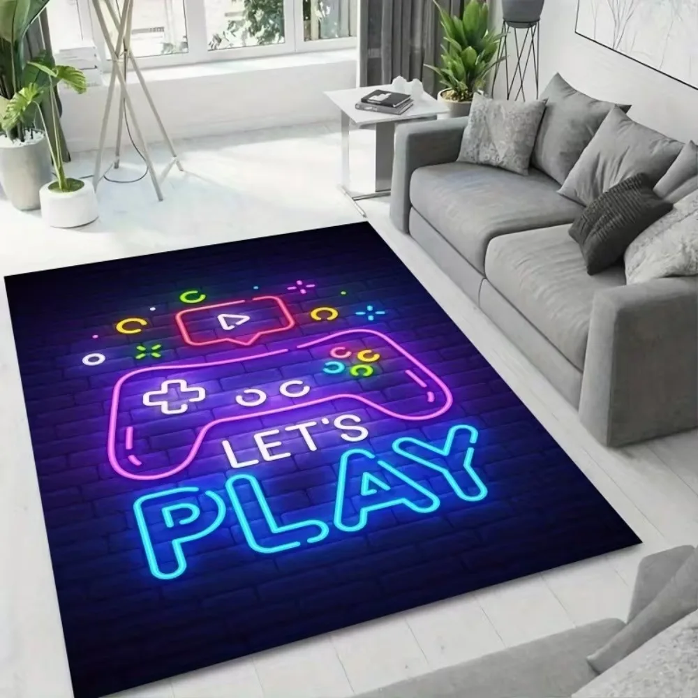 Room Large Gaming Rug Man Cave 3D Game Carpet Controller Design  Crawling Play Floor  Home Bedroom Decor Rugs