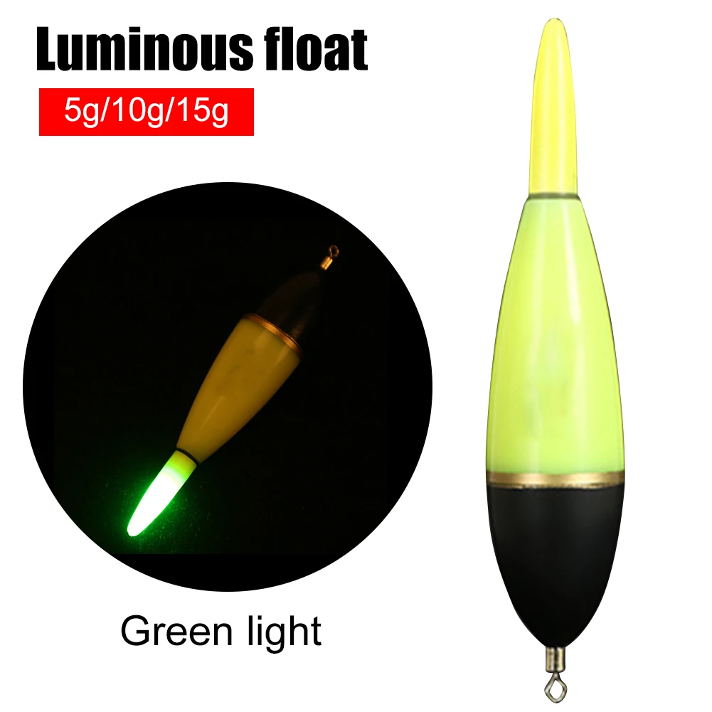 5g/10g/15g Luminous Fishing Night Float Portable Fishing Drift Floats Lightweight Pressure Resistance Tackle Tool Supplies