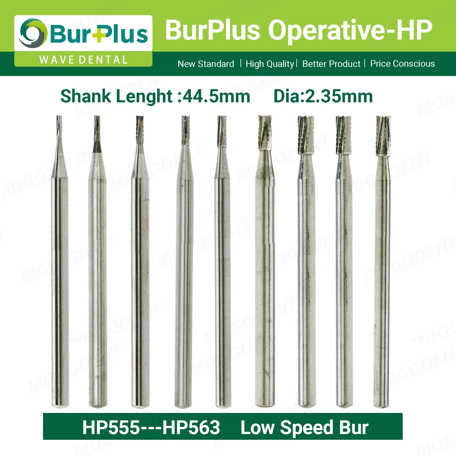 5Pcs Wave Dental Tungsten Carbide Bur HP Burs Surgical Dentistry Low Speed Drill Dia 2.35mm Dentist Materials view 4
