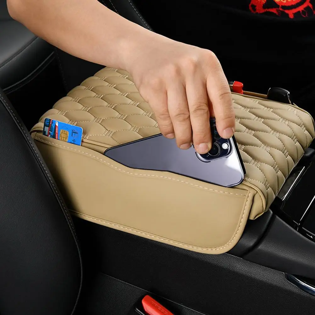 Car Armrest Box Increase Pad Four Seasons General Purpose Armrest Box Storage Bag Multi-function