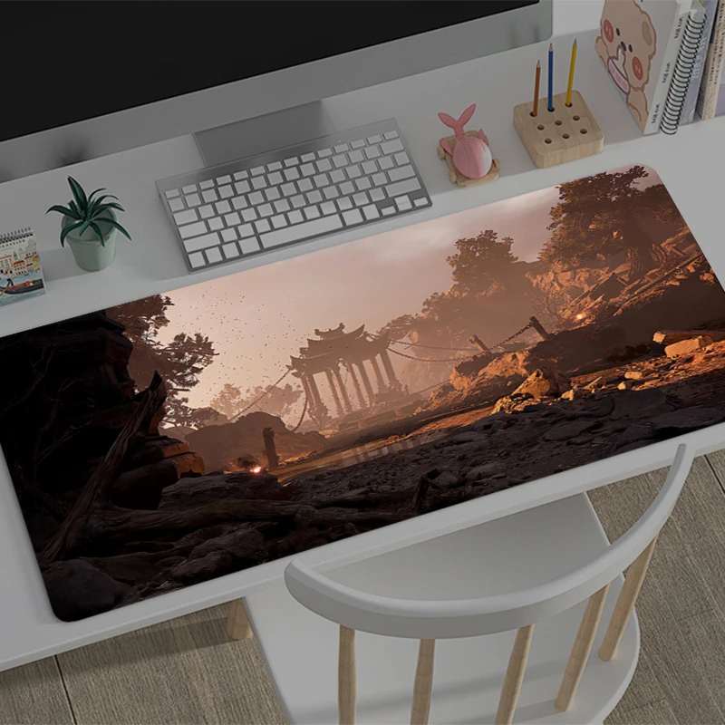Gaming Mouse Pad B-black Myth Wukong Office Carpet Mouse Mats Gamer Desk Accessories Computer Table Pads PC carpet game Mousepad
