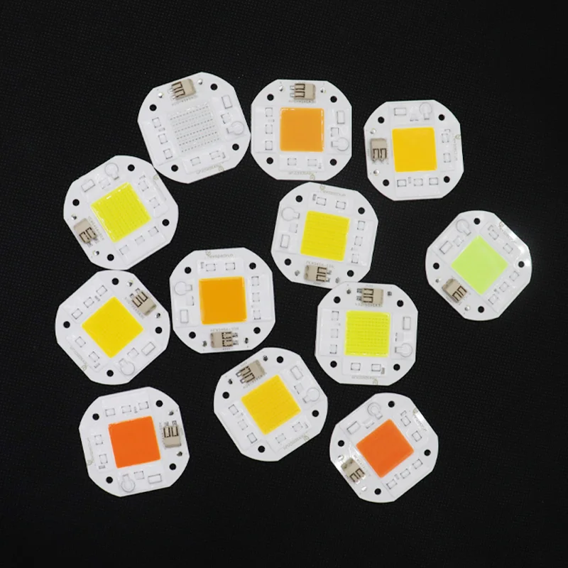 Solderless 50W LED Chip 20W 30W AC 220V COB Lamp Bead UV 395nm For LED Matrix Lamp DIY Lampada Outdoor DOB Chip Light Floodlight