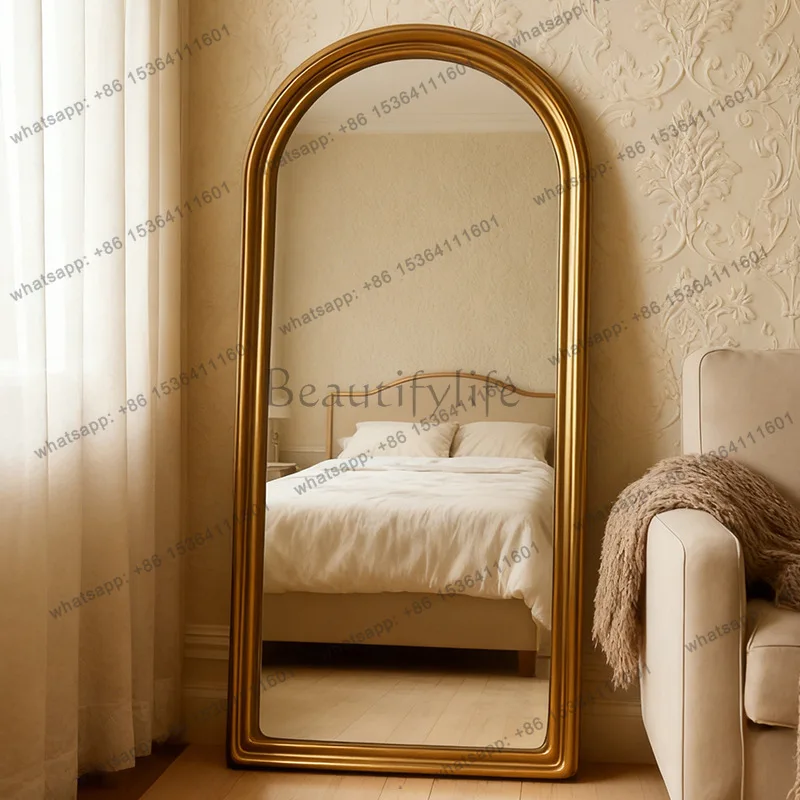 Simple Nordic French full-length mirror bedroom clothing store full-length mirror retro home