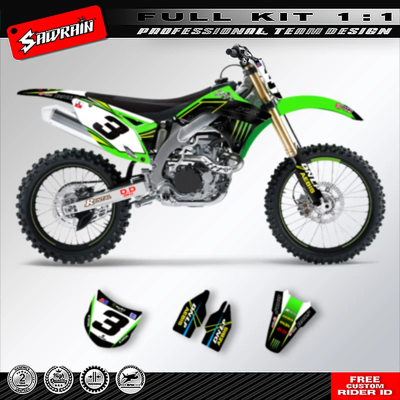 

Наборы наклеек с графикой мотоцикла Sawrain для KAWASAKI KXF250 2009 2010 2011 2012 002