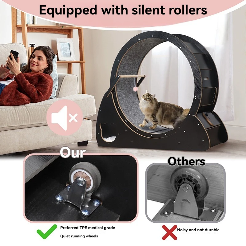 Simple Roller Silent Household Pet Sports Running Wheel Pet Cat Treadmill