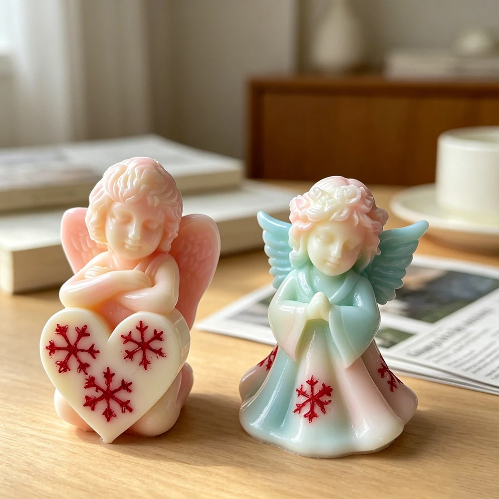 Little Angel Scented Candle Silicone Mold DIY Candles Plaster and Resin Ornament Molds Chocolate Fondant and Cake Baking Mould