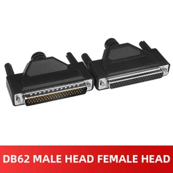 Conector de soldadura DB62 de 3 filas, enchufe de 62 Pines, grado Industrial HDB62, macho y hembra, conectores de soldadura DB 62Pin con carcasa