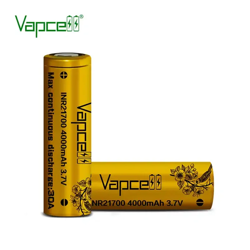 Original Vapcell INR 21700 Battery 4000mAh 30A 3.7V High Power Rechargeable Lithium ion Batteries For Flashlight VapeMod Toys