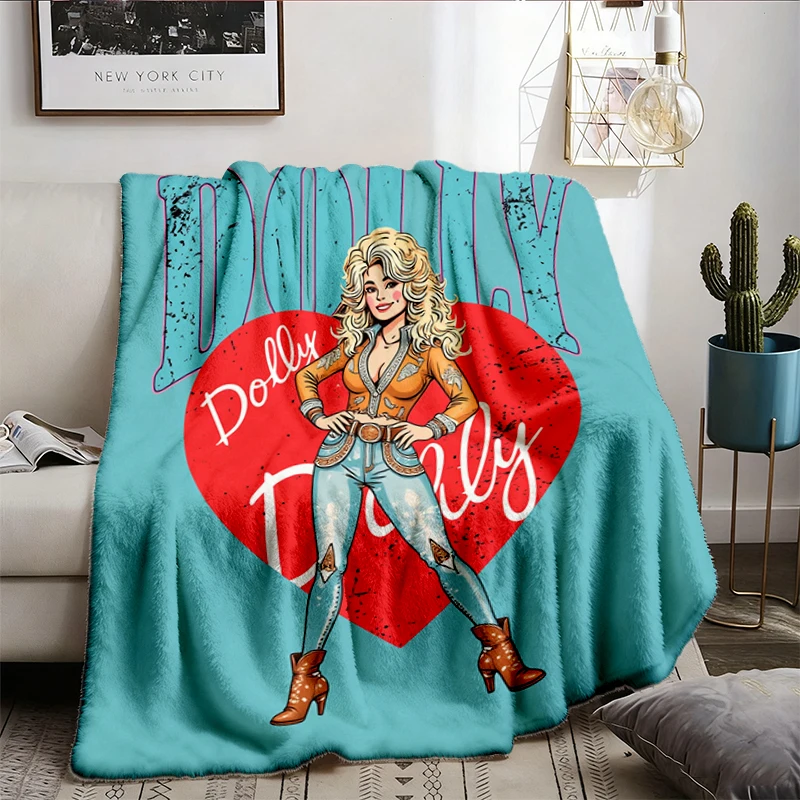 Dolly Parton Memorial Comfy Blanket, Country Music Legend Tribute Flannel Throw Flannel Blanket