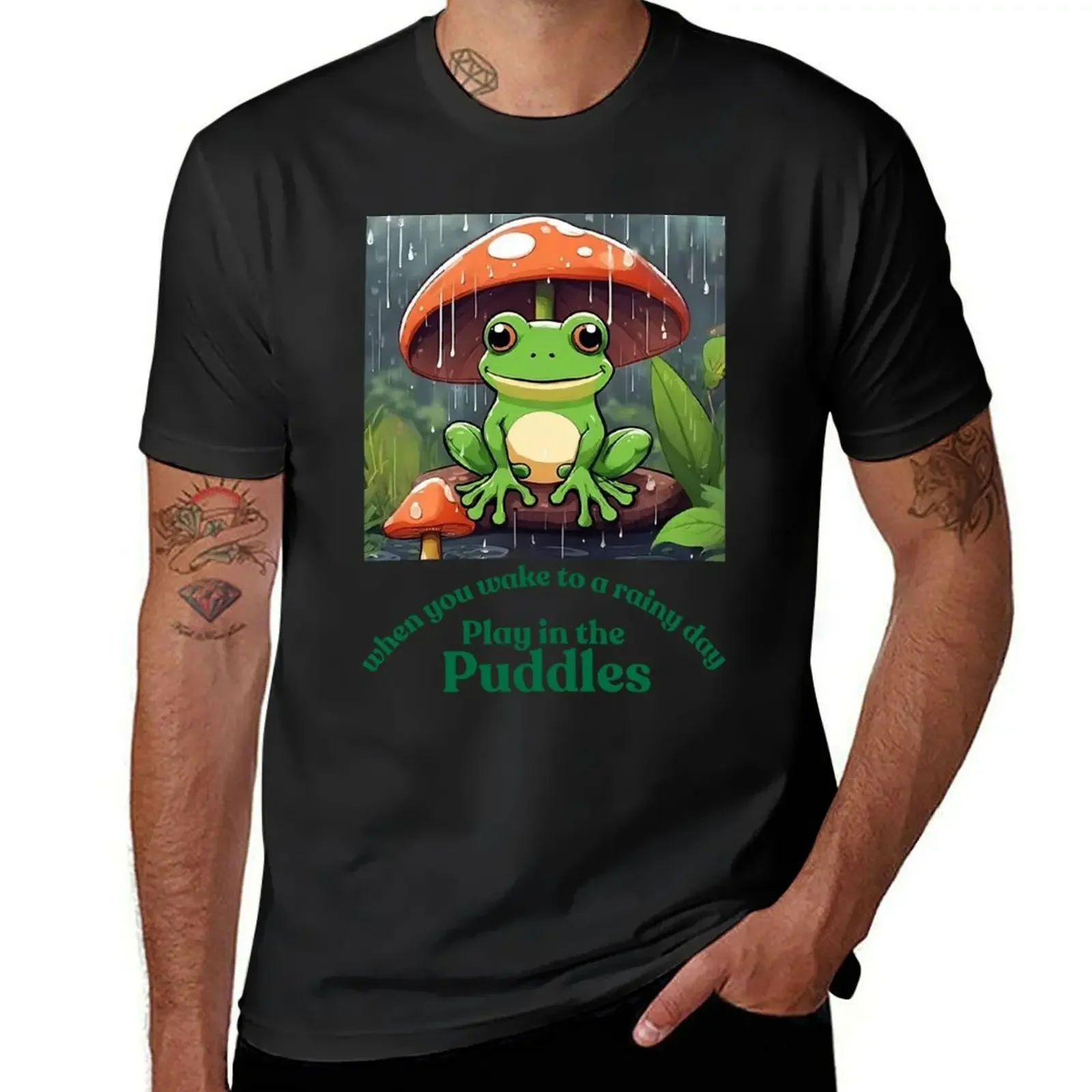 

Cute Whites Tree Frog Funny T-Shirt Short sleeve tee anime stuff customizeds tee shirts for men