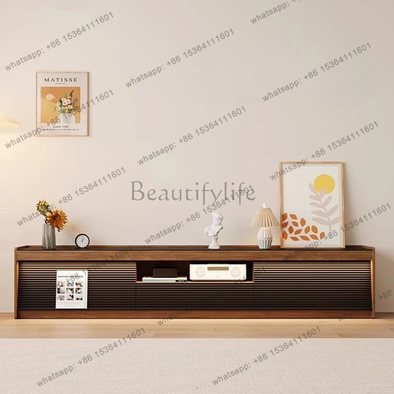 Soportes de TV de madera maciza de estilo nórdico, mueble de TV moderno y minimalista para sala de estar, mueble de almacenamiento creativo para el hogar, mesa para TV