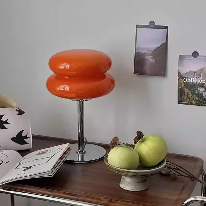 

Стеклянная настольная лампа для гостиной, атмосферная лампа для защиты глаз, ночник, украшение для спальни для девочек, трехцветное освещение