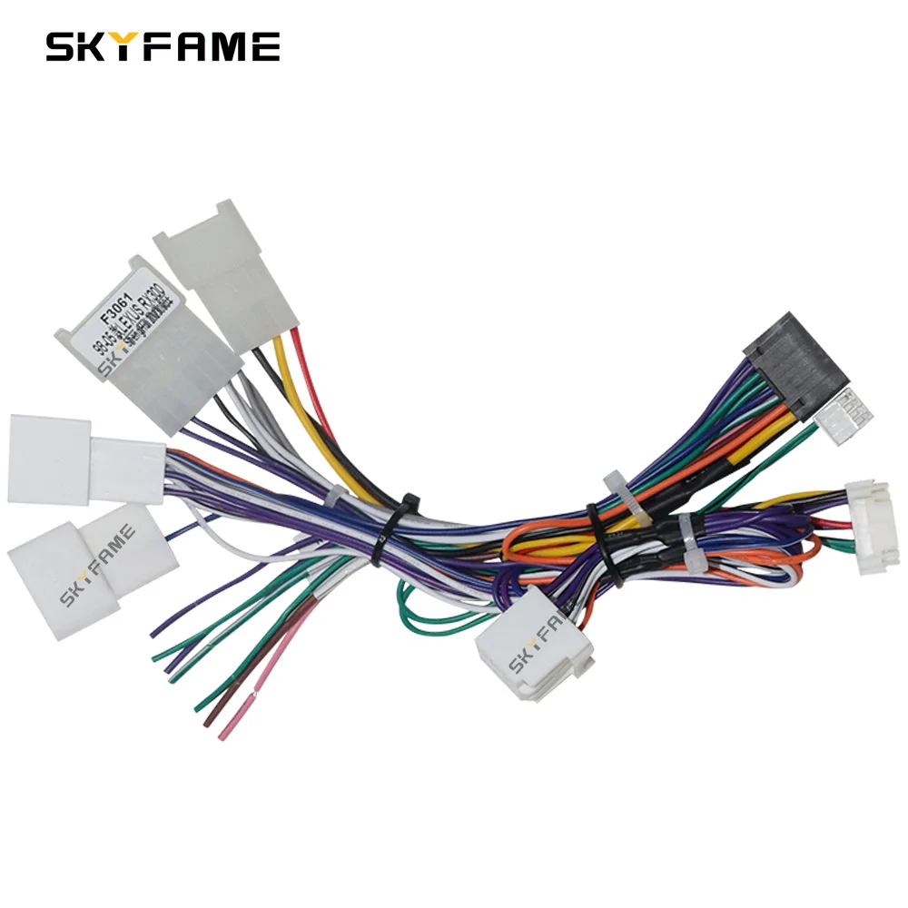 Skyfame Auto 16Pin Kabelboom Adapte Canbus Box Decoder Android Radio Power Kabel Voor Lexus RX300 Toyota Harrier