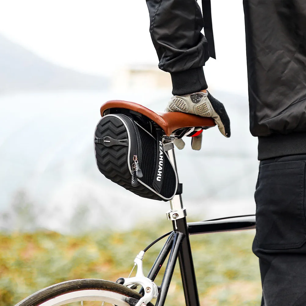 

1L Portable Bike Tail Bag Reflective Cycling Rear Seatpost Bag Lightweight Bicycle Rear Bag MTB Road Bike Accessories