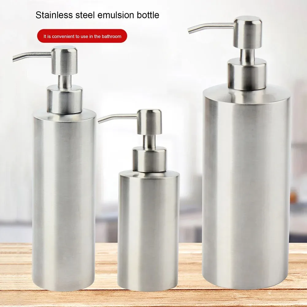 Hand soap dispenser bottle 304 stainless steel washing pump Kitchen bathroom gel bottle Body wash Soap machine brushed