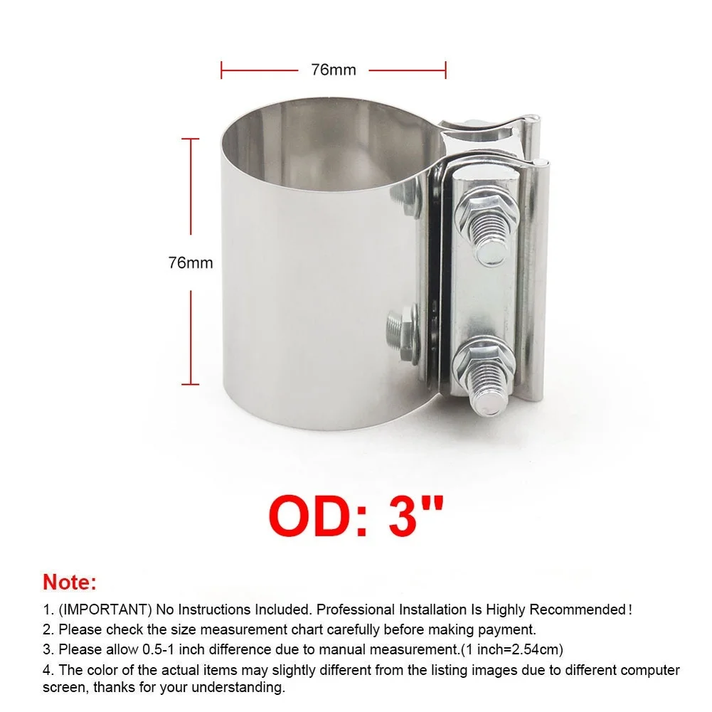 Exhaust Pipe Sealing Clamp Muffler Coupler Muffler Coupler Exhaust Clamp Quick Install Removal Multi-material Options