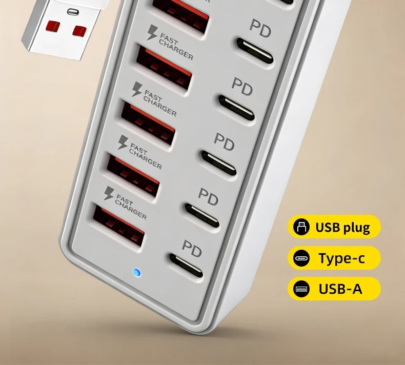 KUBIE Switch Erweiterungs-Hub 7-Port USB2.0 Hub Computer USB-Erweiterungs-Hub Ein-zu-Sieben USB2.0 Splitter für PC Laptop Desktop – Detail 9