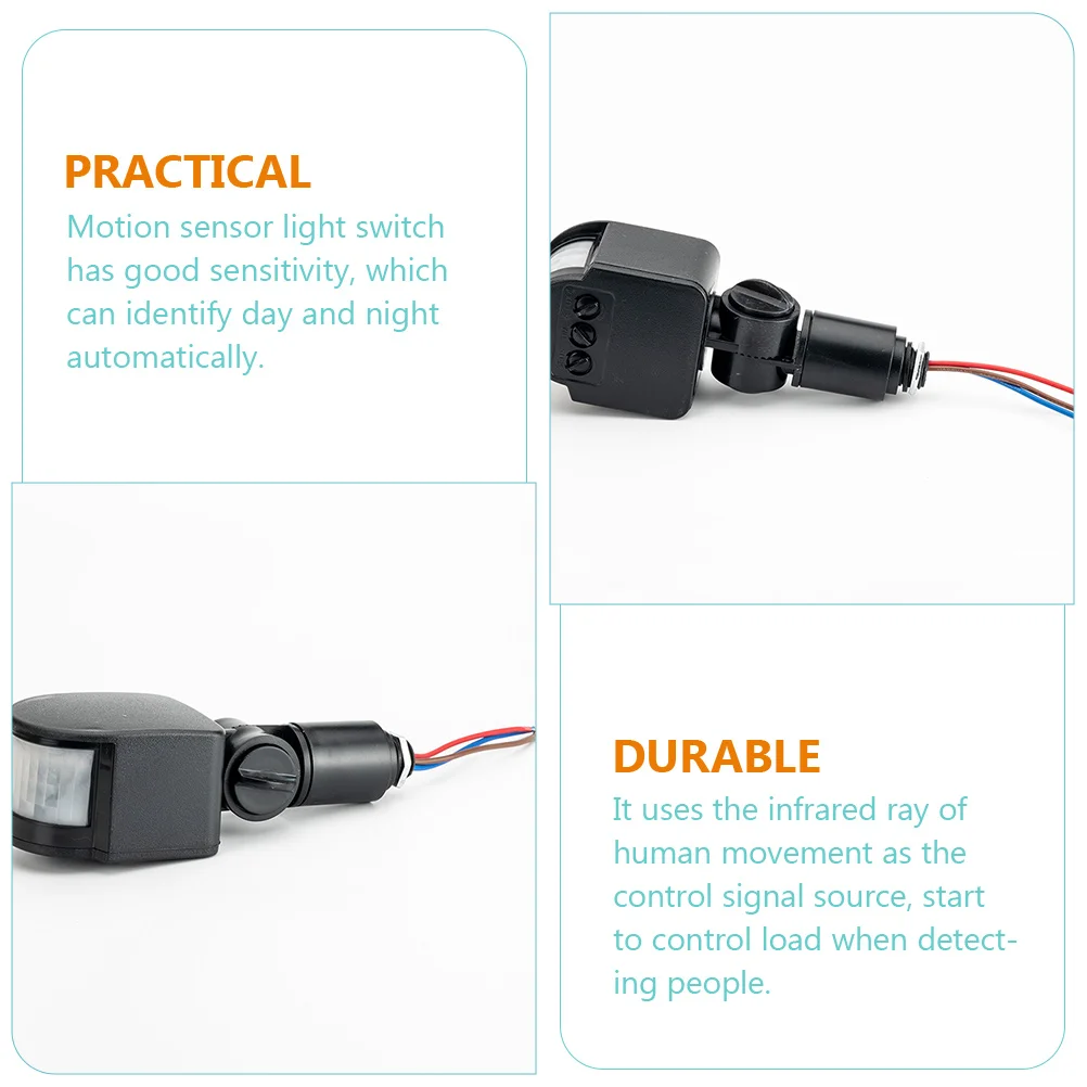 

Fresnel Lens Infrared Motion Sensor Light Switch 180 Degree Detection Adjustable Angle Sensitivity Control Garage Corridor