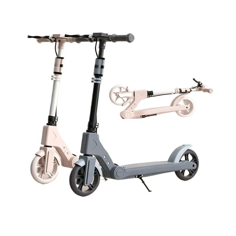 Foldable Two-Wheel Kick Scooter for Kids Teens Adults, Adjustable Height, Dual Brake, 200mm Wheels, Lightweight Outdoor Ride