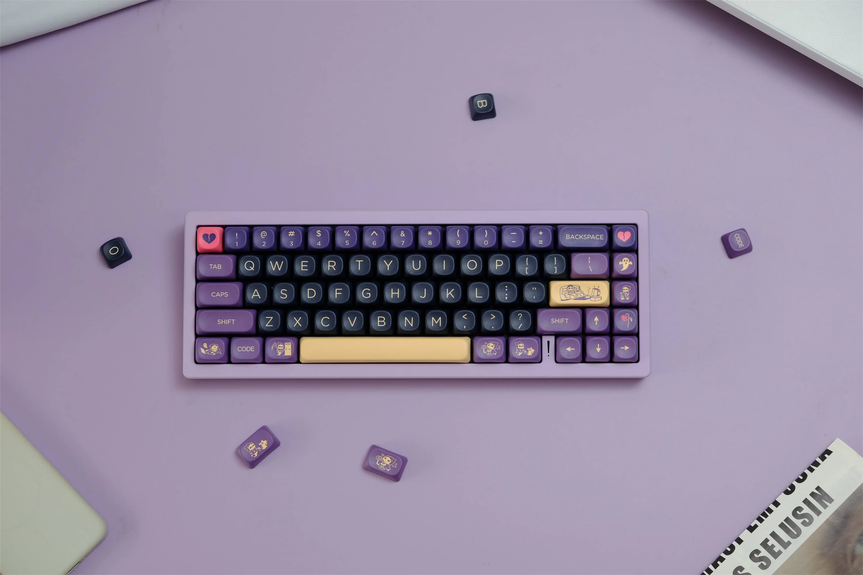 

Grim Reaper Keycaps 126 Keys PBT Keycap MOA XOA Profile DYE-SUB For MX Switch Wooting Mechanical Keyboard Keycap ISO ANSI Layout