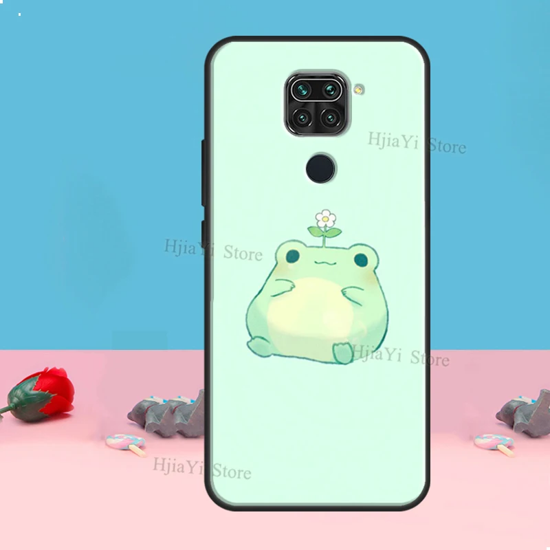 Cute Green Frog Case For Redmi Note 8 9 10 11 12 Pro Plus 10S 11S 12S Cover For Redmi 9C 10A 10C 12C Coque